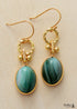 Boho Earrings, Dangle Earrings, Green Onyx